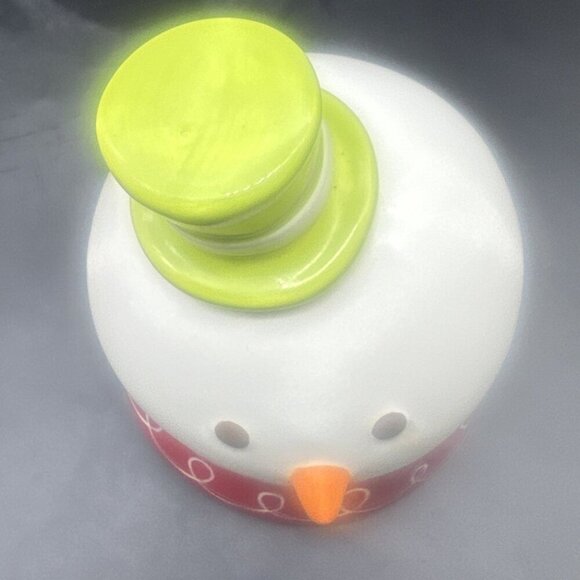 Target Ceramic Be Merry Snowman Cookie Jar 13” Christmas Winter Holiday 2008 - Picture 9 of 12